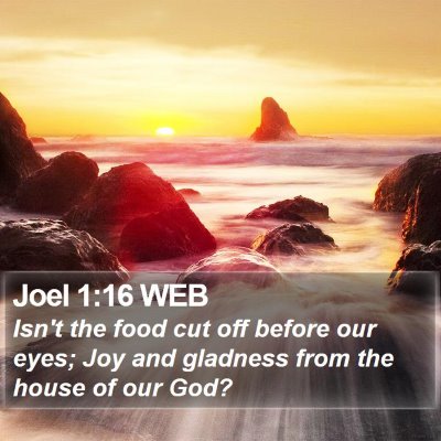Joel 1:16 WEB Bible Verse Image