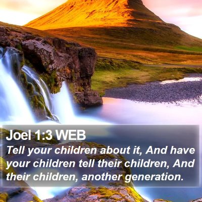 Joel 1:3 WEB Bible Verse Image