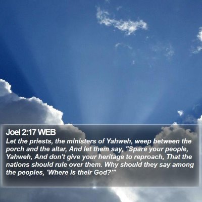 Joel 2:17 WEB Bible Verse Image