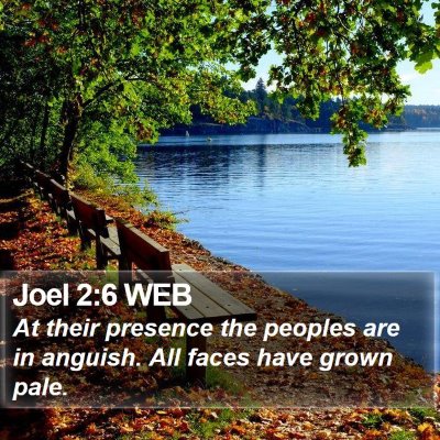 Joel 2:6 WEB Bible Verse Image