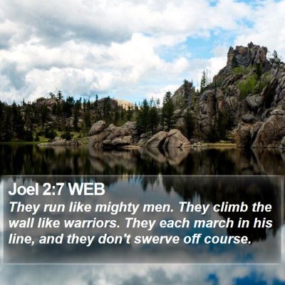 Joel 2:7 WEB Bible Verse Image