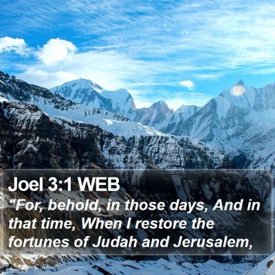 Joel 3:1 WEB Bible Verse Image