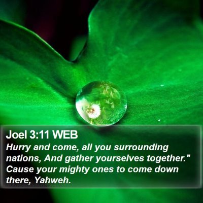 Joel 3:11 WEB Bible Verse Image