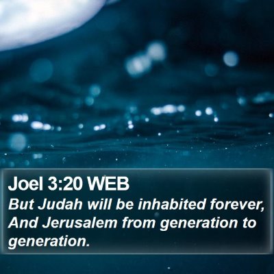 Joel 3:20 WEB Bible Verse Image