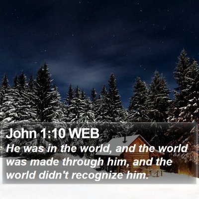 John 1:10 WEB Bible Verse Image