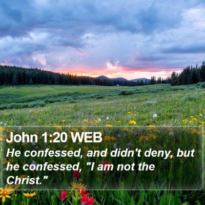 John 1:20 WEB Bible Verse Image