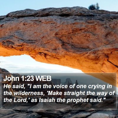 John 1:23 WEB Bible Verse Image