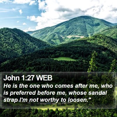 John 1:27 WEB Bible Verse Image