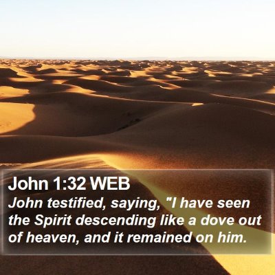John 1:32 WEB Bible Verse Image