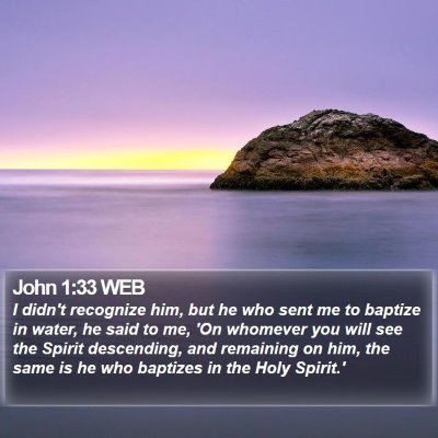 John 1:33 WEB Bible Verse Image