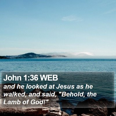 John 1:36 WEB Bible Verse Image