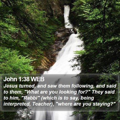 John 1:38 WEB Bible Verse Image
