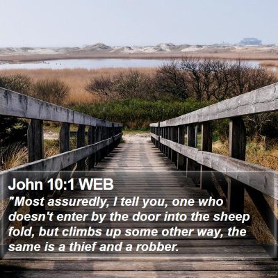 John 10:1 WEB Bible Verse Image