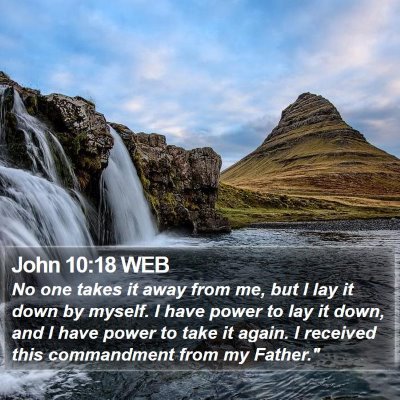 John 10:18 WEB Bible Verse Image