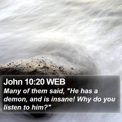 John 10:20 WEB Bible Verse Image