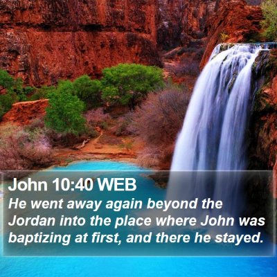 John 10:40 WEB Bible Verse Image