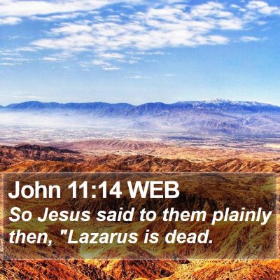 John 11:14 WEB Bible Verse Image