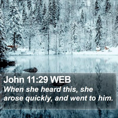 John 11:29 WEB Bible Verse Image