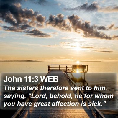 John 11:3 WEB Bible Verse Image