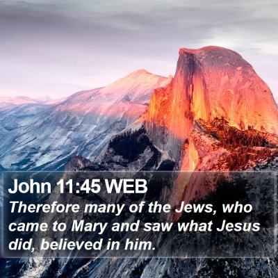John 11:45 WEB Bible Verse Image