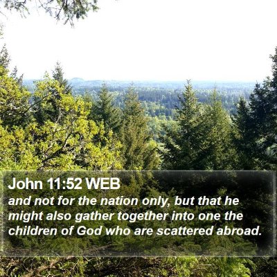 John 11:52 WEB Bible Verse Image