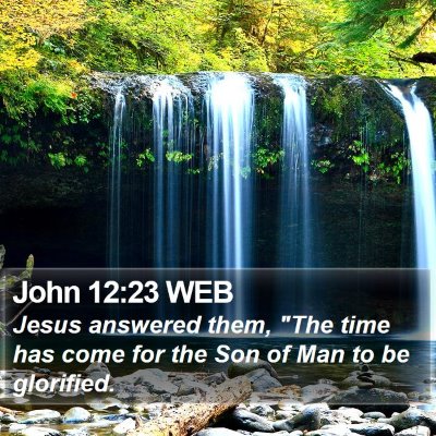 John 12:23 WEB Bible Verse Image