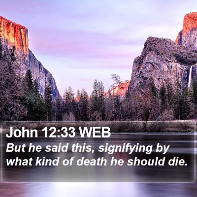 John 12:33 WEB Bible Verse Image