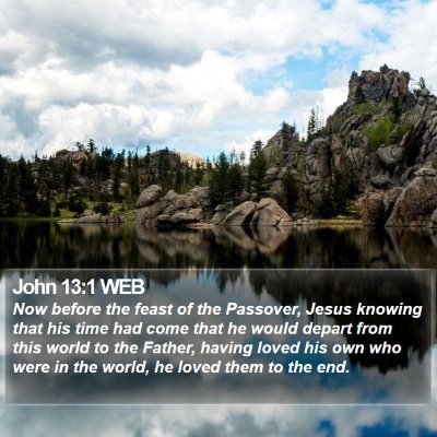 John 13:1 WEB Bible Verse Image