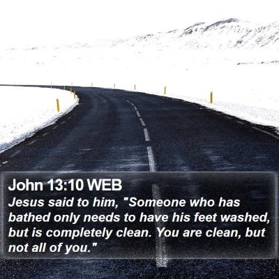 John 13:10 WEB Bible Verse Image