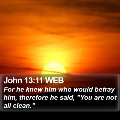 John 13:11 WEB Bible Verse Image