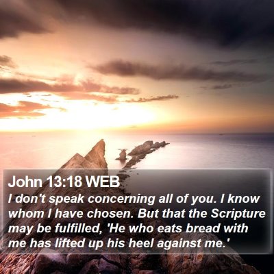John 13:18 WEB Bible Verse Image