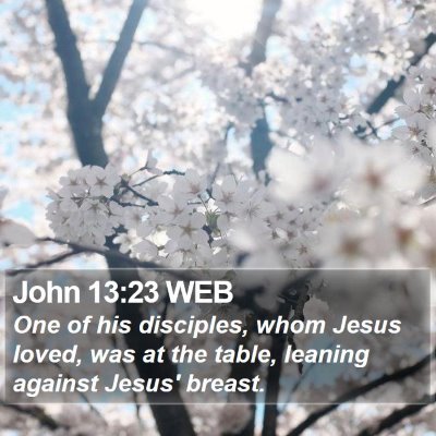 John 13:23 WEB Bible Verse Image