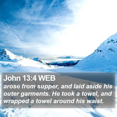 John 13:4 WEB Bible Verse Image