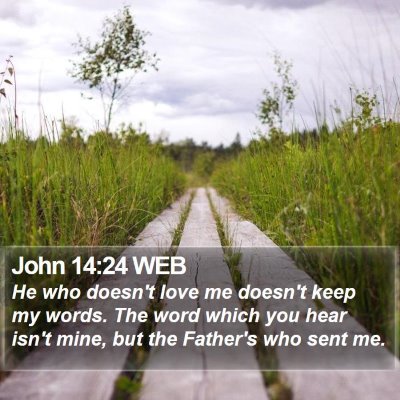 John 14:24 WEB Bible Verse Image