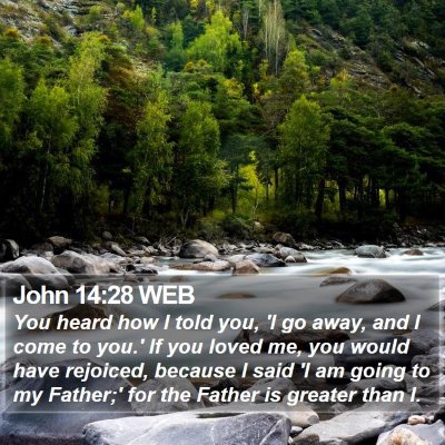 John 14:28 WEB Bible Verse Image