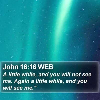 John 16:16 WEB Bible Verse Image