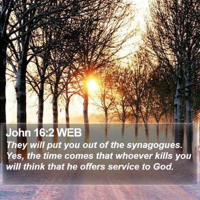 John 16:2 WEB Bible Verse Image