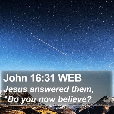 John 16:31 WEB Bible Verse Image