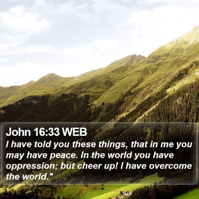 John 16:33 WEB Bible Verse Image