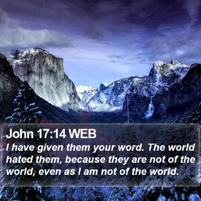 John 17:14 WEB Bible Verse Image