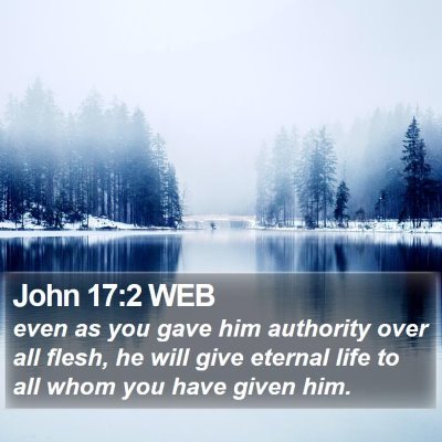 John 17:2 WEB Bible Verse Image