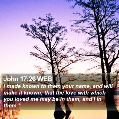 John 17:26 WEB Bible Verse Image