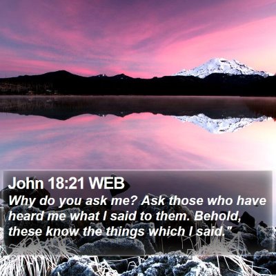 John 18:21 WEB Bible Verse Image