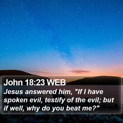 John 18:23 WEB Bible Verse Image