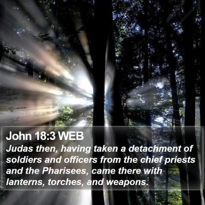 John 18:3 WEB Bible Verse Image