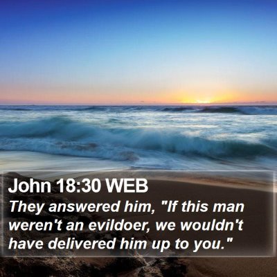 John 18:30 WEB Bible Verse Image