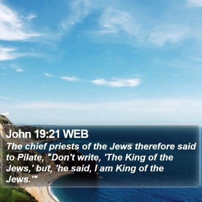 John 19:21 WEB Bible Verse Image