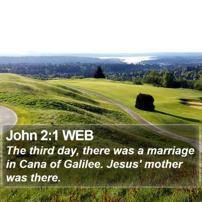 John 2:1 WEB Bible Verse Image