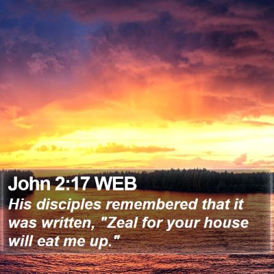 John 2:17 WEB Bible Verse Image