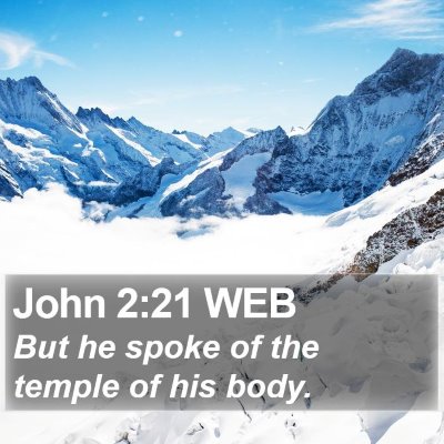 John 2:21 WEB Bible Verse Image